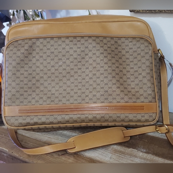Gucci Handbags - Gucci Tan and Brown Monogram Bag